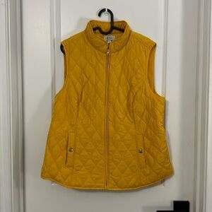 Mustard quilted vest